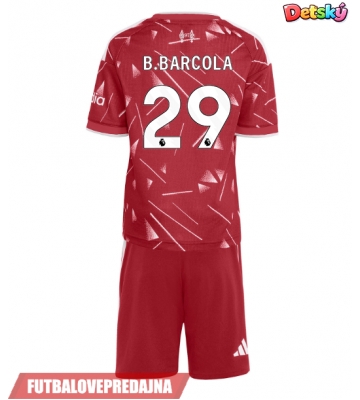 Lacne Dětský Futbalové dres Liverpool Bradley Barcola #29 2026-27 Krátky Rukáv - Domáci (+ trenírky)